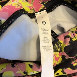lululemon athletica Pink and Yellow Leggings